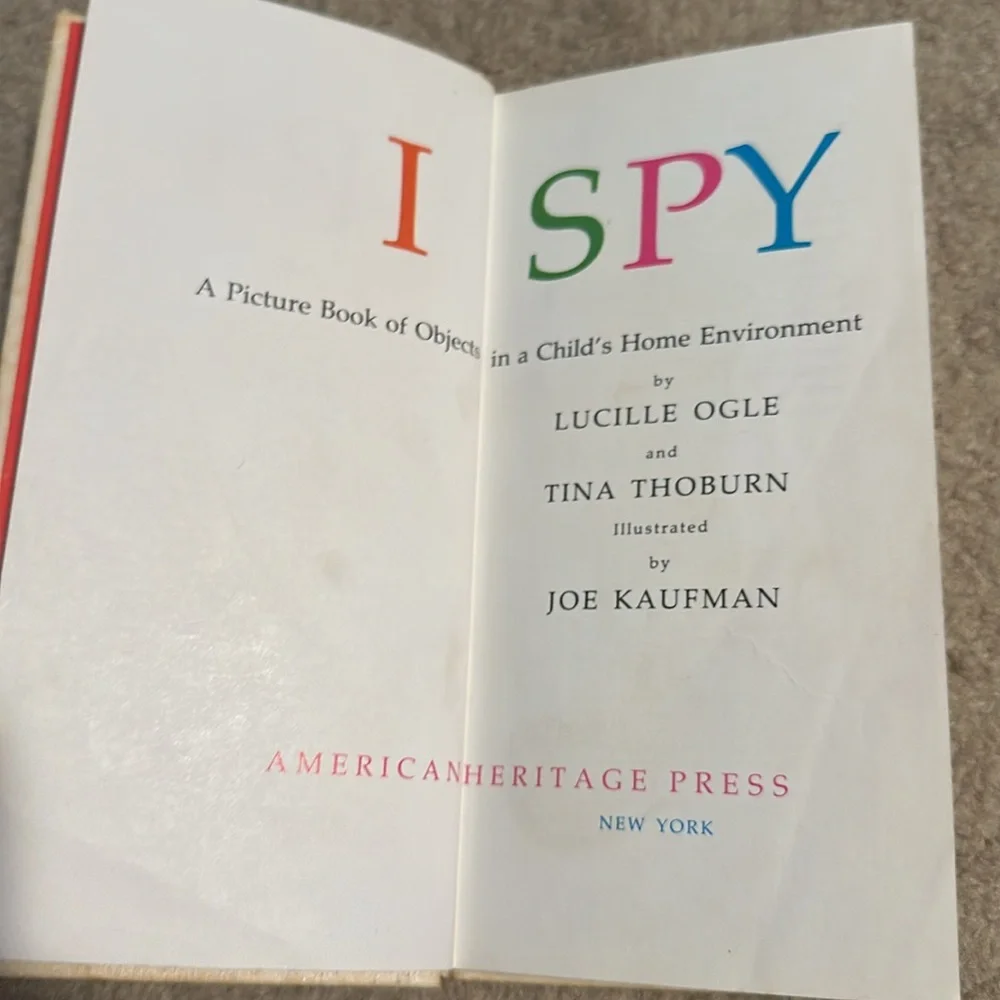 Vintage 1970 I Spy Lucille Ogle Picture Book Hardcover Rare Children’s Book